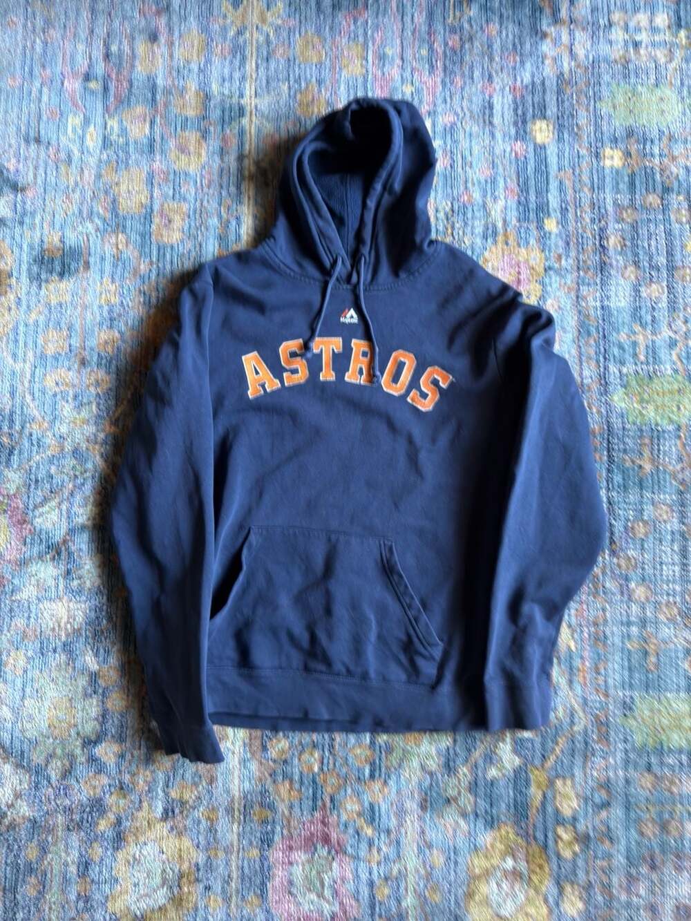 Majestic Houston Astros Altuve 27 Hoodie Navy Blue Size Large